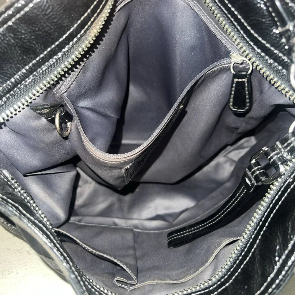 Coach Madison Luxury Designer Logo Tribeca Black Shoulder Hobo Bag 14127